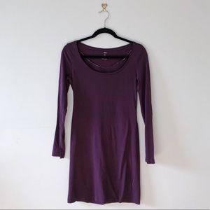 H&M Purple Long Sleeve Bodycon dress